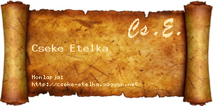Cseke Etelka névjegykártya